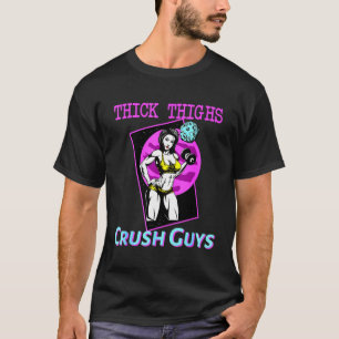 Camiseta Thiick Thighs Crush Hombres Halterofilia Bodybuild