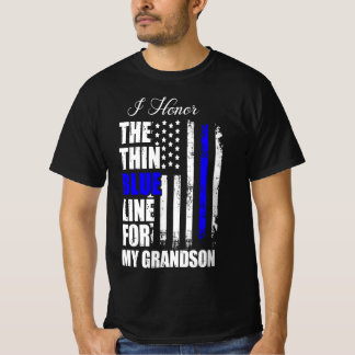 Camiseta Thin Blue Line Police Flag Back The Blue
