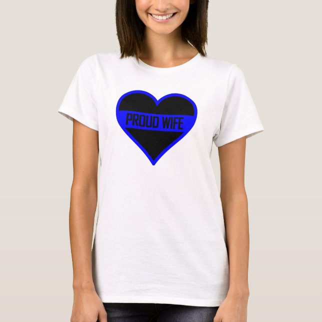 Camiseta THIN BLUE LINE Proud Wife Law Enforcement Tank (Anverso)
