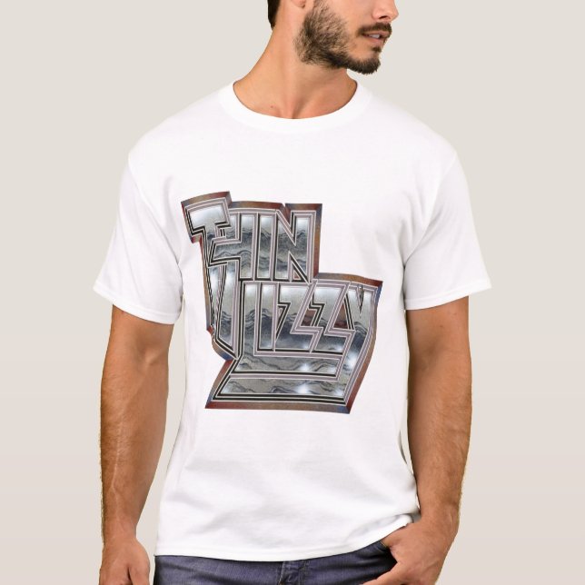 Camiseta Thin Lizzy Phil Lynott logo (Anverso)