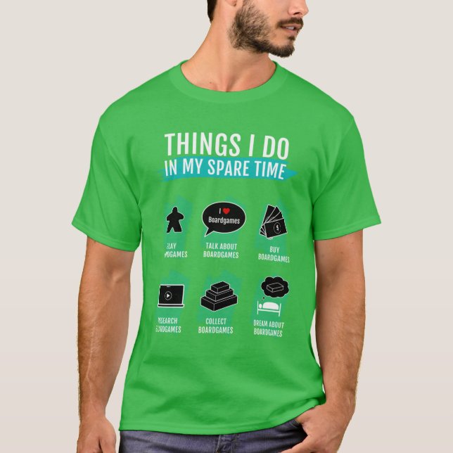 Camiseta Things I do in my spare time board games girl frie (Anverso)