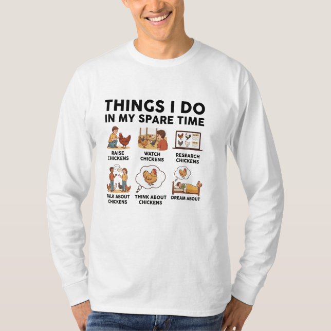 Camiseta Things I Do In My Spare Time — for chicken lovers (Anverso)
