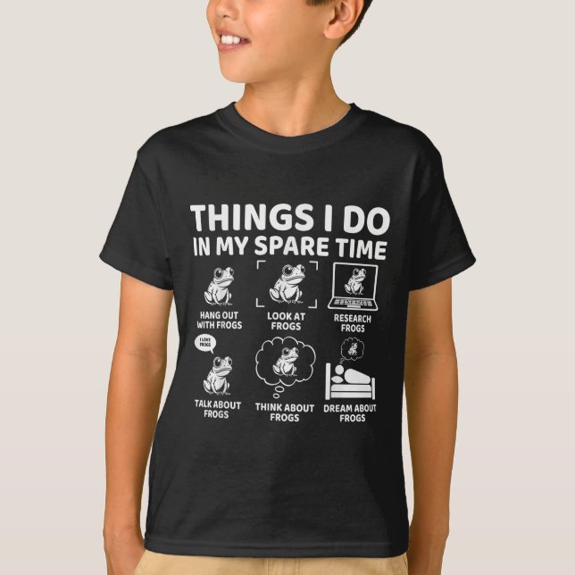 Camiseta Things I Do In My Spare Time Funny Frog Lover  (Anverso)