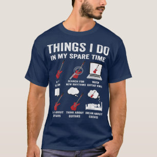 Camiseta Things I do in my spare time guitar lover player m