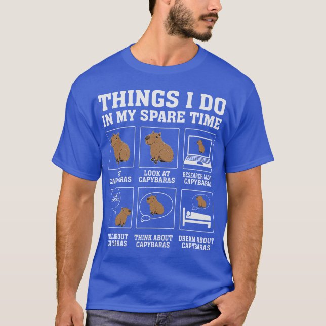 Camiseta Things I Do In My Spareime Capybara Funny Capybara (Anverso)