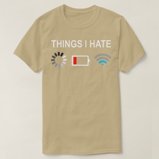 Camiseta Things I Hate Funny ProgrammerComputer Nerd Stream (Diseño del anverso)