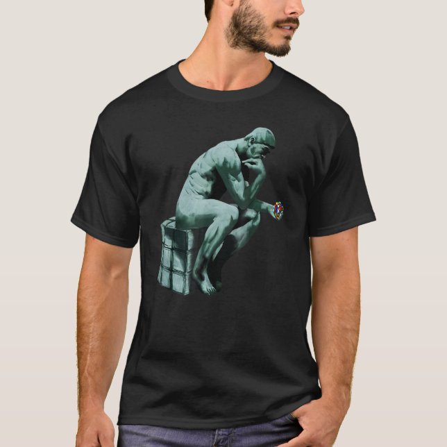 Camiseta ThingSpeed Cubing Cube Math Puzzle Resolver Hombre (Anverso)