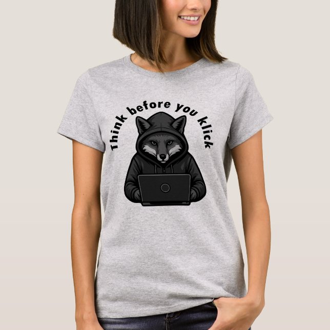 Camiseta Think before you click - Cyber Security (Anverso)