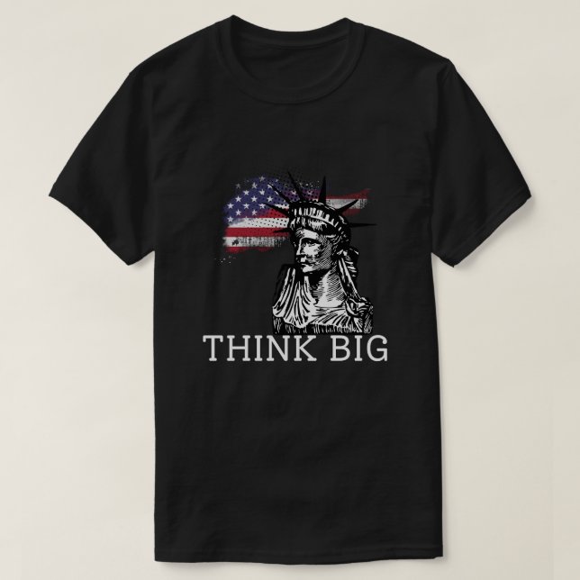 Camiseta Think Big – Motivational Quote by Donald Trump (Diseño del anverso)