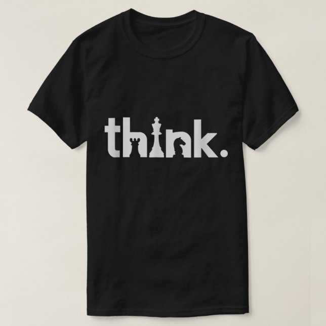 Camiseta Think Chess Strategy Design (Diseño del anverso)