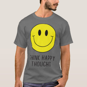 Camiseta Think Happy Thought Motivation Cita 70 Sm amarillo