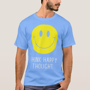 Camiseta Think Happy Thought Motivation Cita 70 Sm amarillo