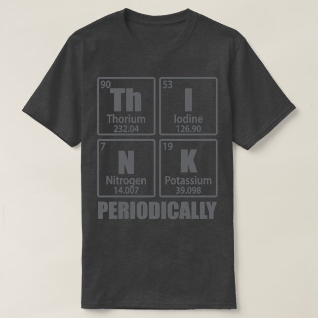 Camiseta Think Periodically Periodic Table Elements Funny C (Diseño del anverso)