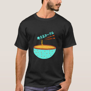 Camiseta thinknoodles lindo tipografía japonesa elegante