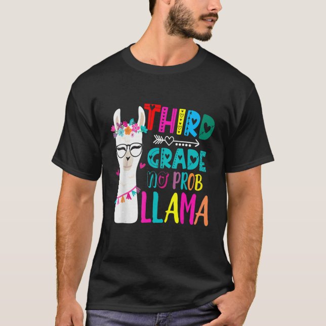 Camiseta Third 3rd Grade Teacher Back To School No Prob Lla (Anverso)