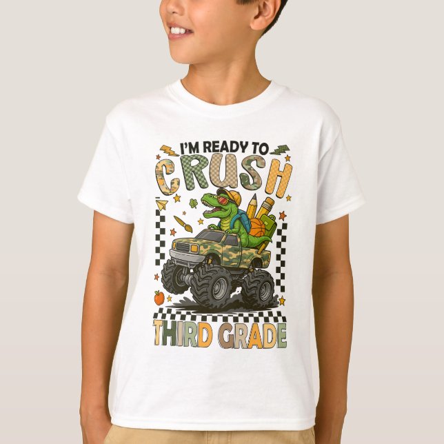 Camiseta Third Grade Crusher: Monster Truck Confidence (Anverso)