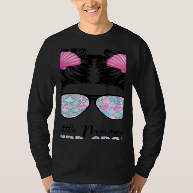 Camiseta Third Grade Mermaid Messy Bun Back To School Tie D (Anverso)