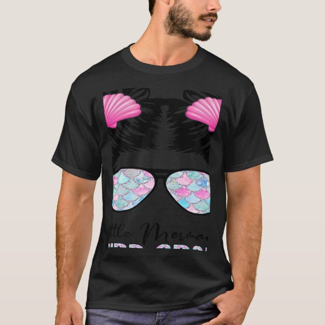 Camiseta Third Grade Mermaid Messy Bun Back To School Tie D (Anverso)