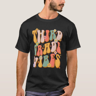 Camiseta Third Grade Vibes Retro Groovy 3rd Grade Back To S