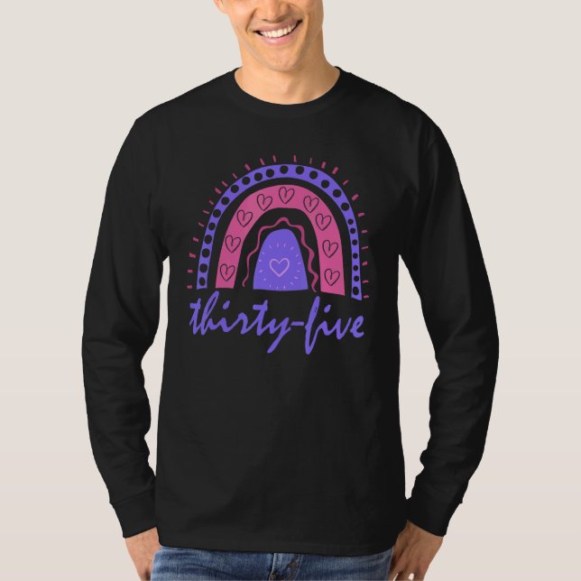 Camiseta Thirty Five Year Old Rainbow 35th Birthday For Wom (Anverso)