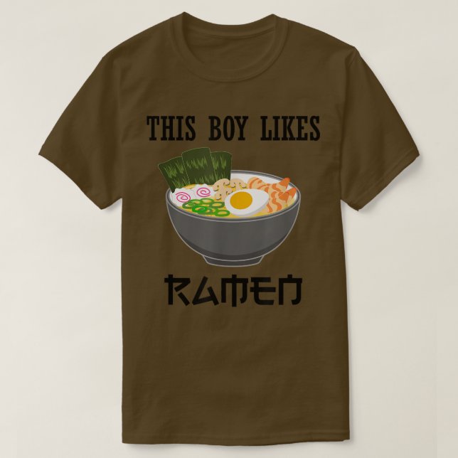 Camiseta This Boy Likes Ramen Ironic Japanese Food Art  (Diseño del anverso)