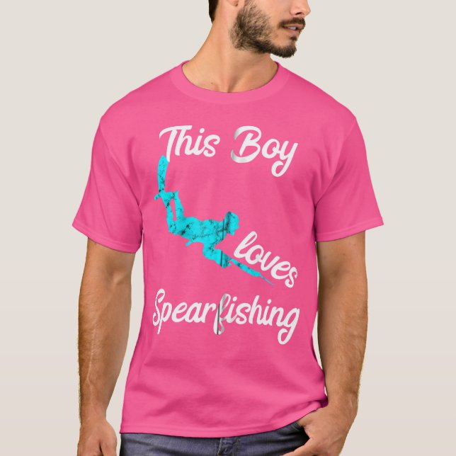 Camiseta This Boy Loves Spearfishing Speardiver Spearfisher (Anverso)