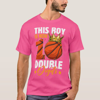 Camiseta This Boy Now 10 Double Digits Basketball 10 Years 