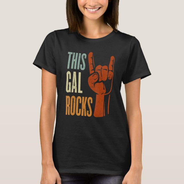Camiseta This Gal Rocks devil horns for Her (Anverso)