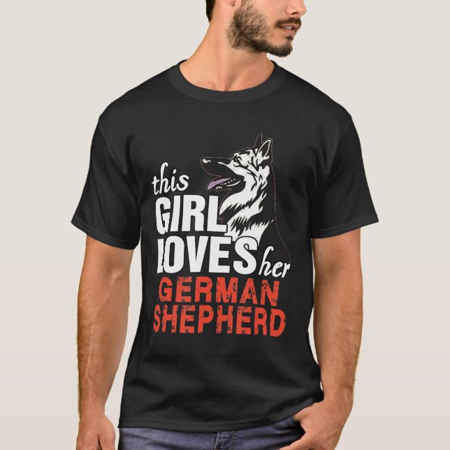 Camiseta This Girl  Her German Shepherd (Anverso)