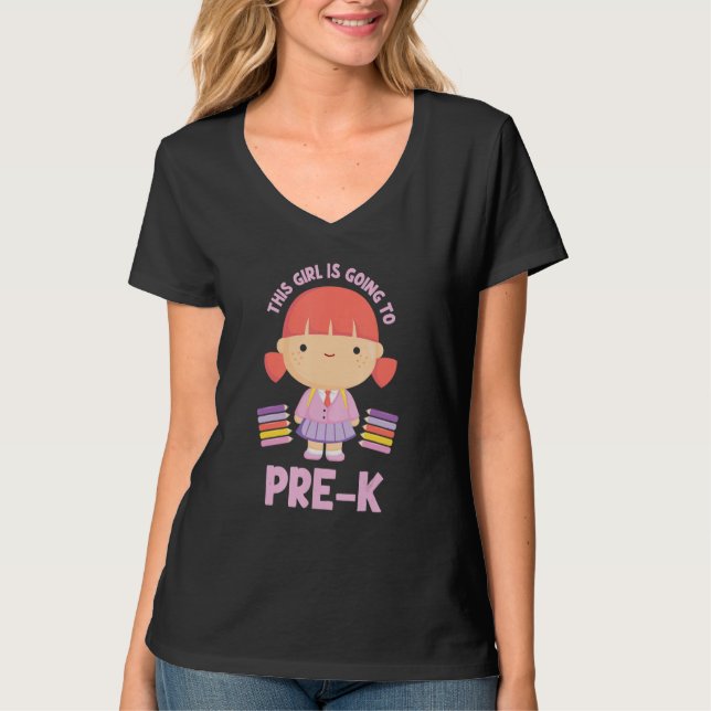 Camiseta This Girl Is Going To Pre-K Pk Cute Pre-Kindergart (Anverso)