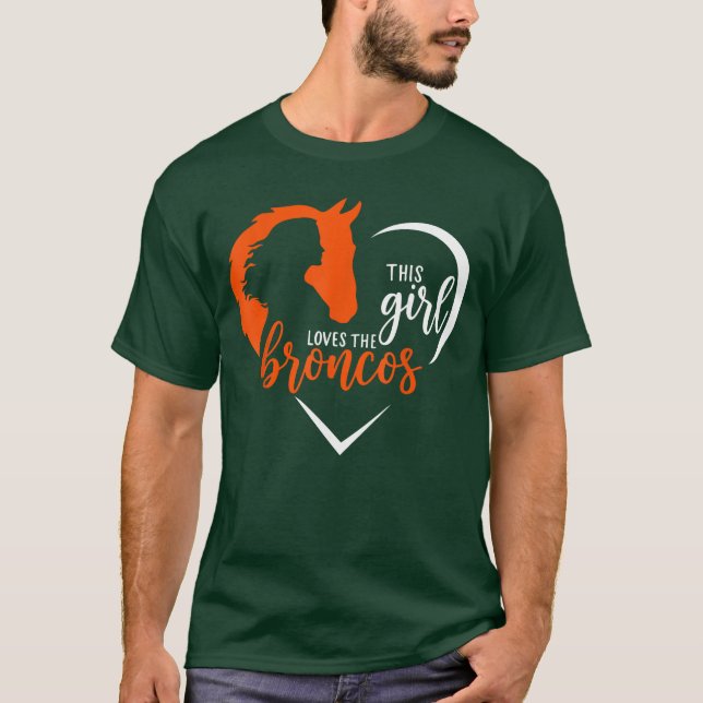 Camiseta This Girl Loves Broncos Cute Quote Gift for Men Wo (Anverso)