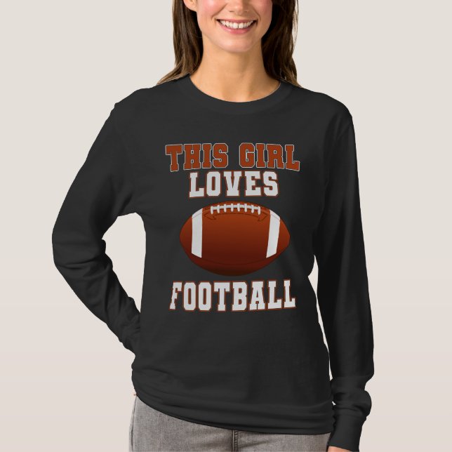 Camiseta This girl loves football shirt - Game Day (Anverso)