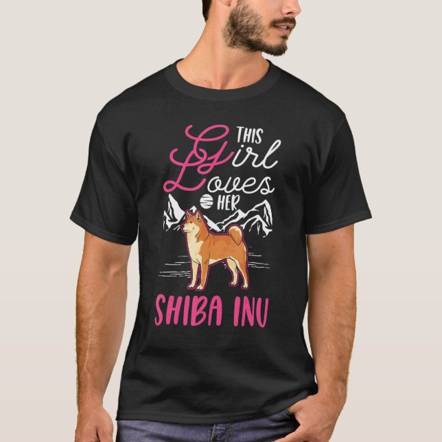 Camiseta This Girl loves her Shiba Inu Girl (Anverso)