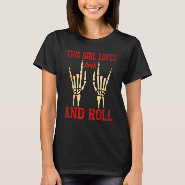 Camiseta This Girl Loves Rock and Roll 2 (Anverso)