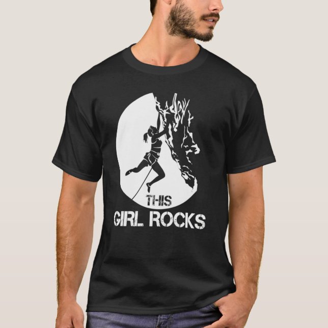 Camiseta This Girl Rocks Rock Climbing Boulder Carabiner Cl (Anverso)