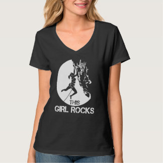 Camiseta This Girl Rocks Rock Climbing Boulder Carabiner Cl