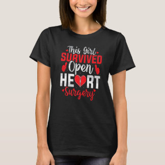 Camiseta This Girl Survived Open Heart Surgery Bypass Surge