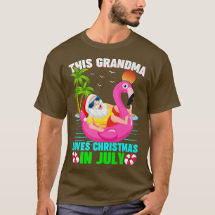 Camiseta This Grandma Loves Christmas In July Hawaiian Sant