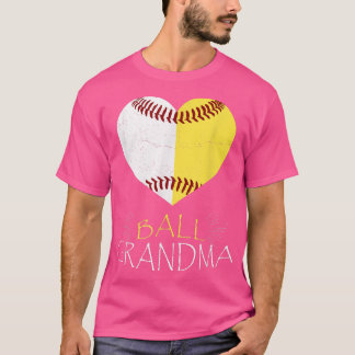Camiseta This Grandma Loves Softball and Baseball Funny Mot