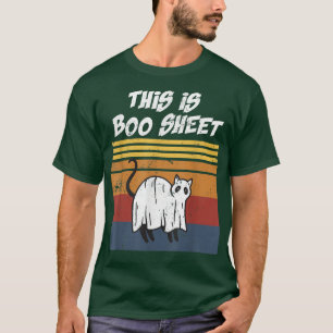 Camiseta This Is Boo Sheet Boo Cat Ghost Retro Vintage Hall