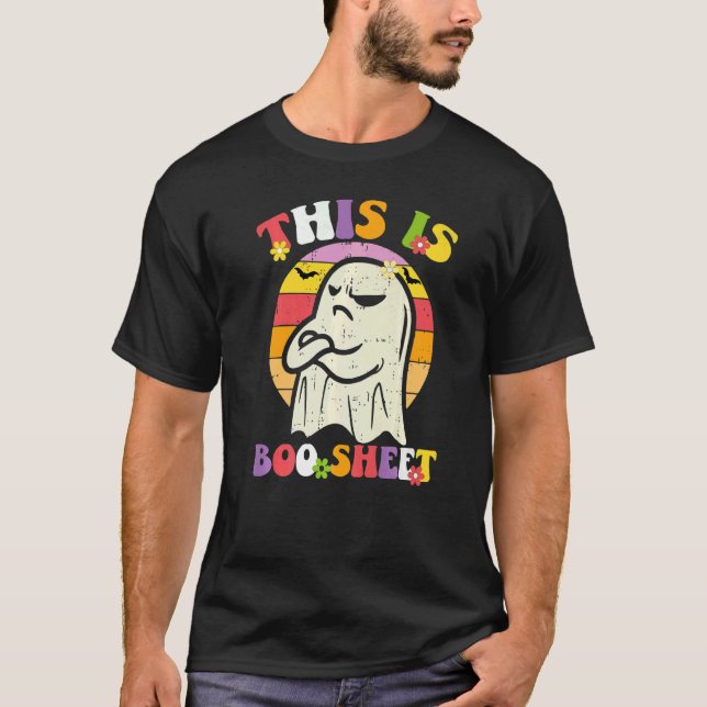 Camiseta This Is Boo Sheet Ghost Retro Halloween Costume (Anverso)