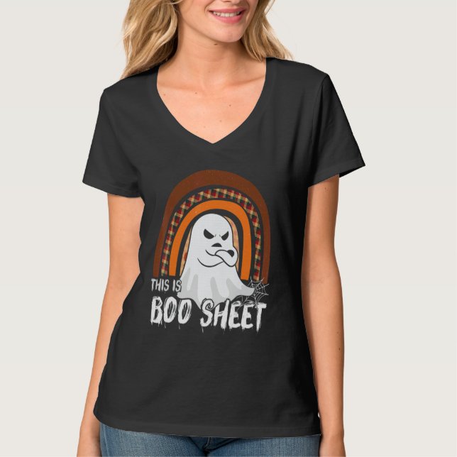 Camiseta This is boo sheet ghost retro halloween costume me (Anverso)