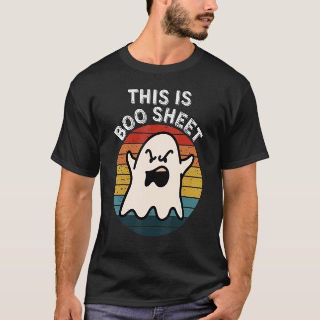 Camiseta This Is Boo Sheet Ghost Retro Halloween Costume Me (Anverso)