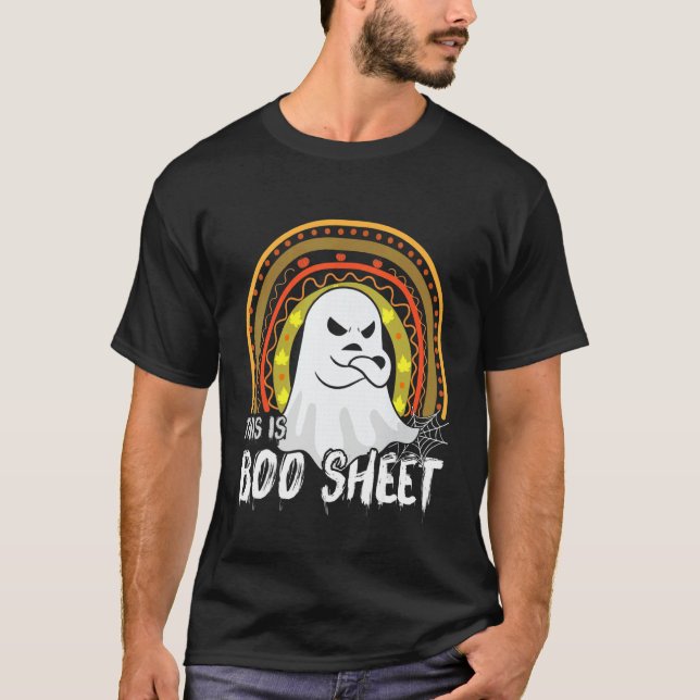 Camiseta This is boo sheet ghost retro halloween costume me (Anverso)