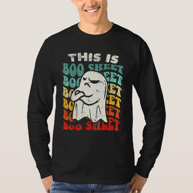 Camiseta This Is Boo Sheet Ghost Retro Halloween Costume Me (Anverso)