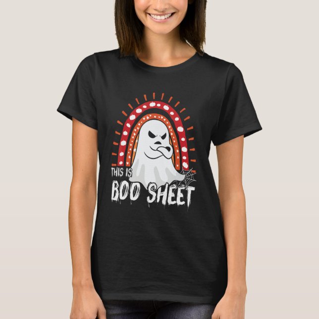 Camiseta This is boo sheet ghost retro halloween costume me (Anverso)