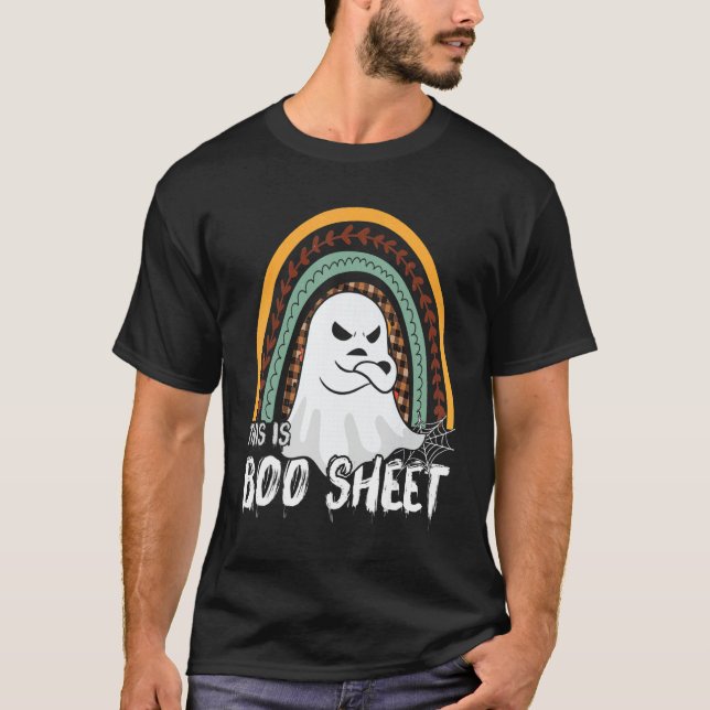 Camiseta This is boo sheet ghost retro halloween costume me (Anverso)