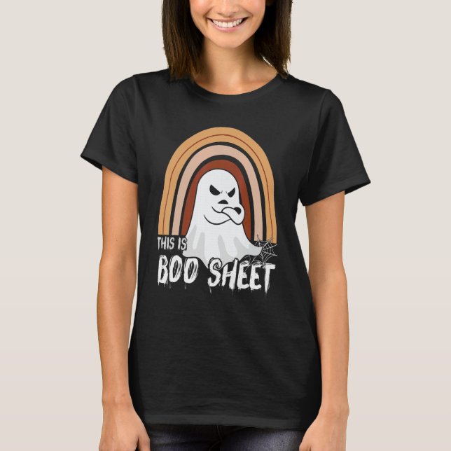 Camiseta This is boo sheet ghost retro halloween costume me (Anverso)