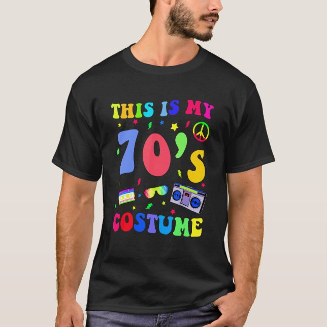 Camiseta This is My 70s Costume  Groovy Hippie Peace Hallow (Anverso)