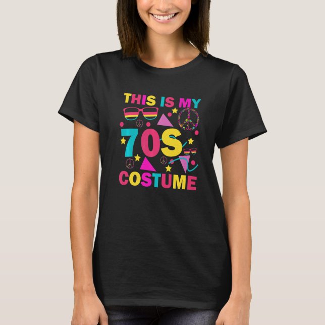 Camiseta This is My 70s Costume  Groovy Peace Halloween (Anverso)